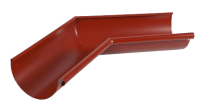 Угол желоба внутренний 135 гр, сталь, d-125 мм, красный, Aquasystem